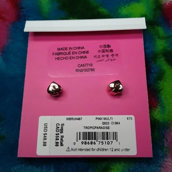 NWT Kate Spade Tropic Paradise Stud Earrings - Picture 3 of 6